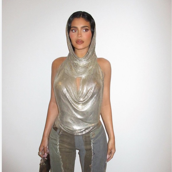 Mesh Material Stainless Metal Mesh earrings - Picture 3 of 3